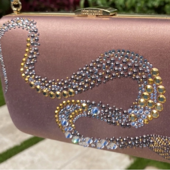 Roberto Cavalli Satin and Crystal Snake Crossbody - Picture 8 of 10